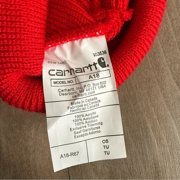 NWT Carhartt unisex knit beanie red one size fits all - Picture 2 of 2